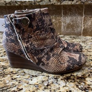 Blowfish snakeskin print bootie